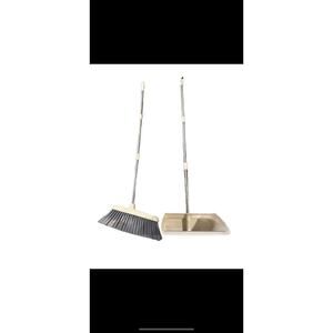 Indoor Outdoor Dustpan And Brush Set Broom With Stand Up Dustpan